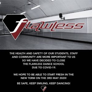 Read more about the article Flawless Dance School closed due to COVID-19