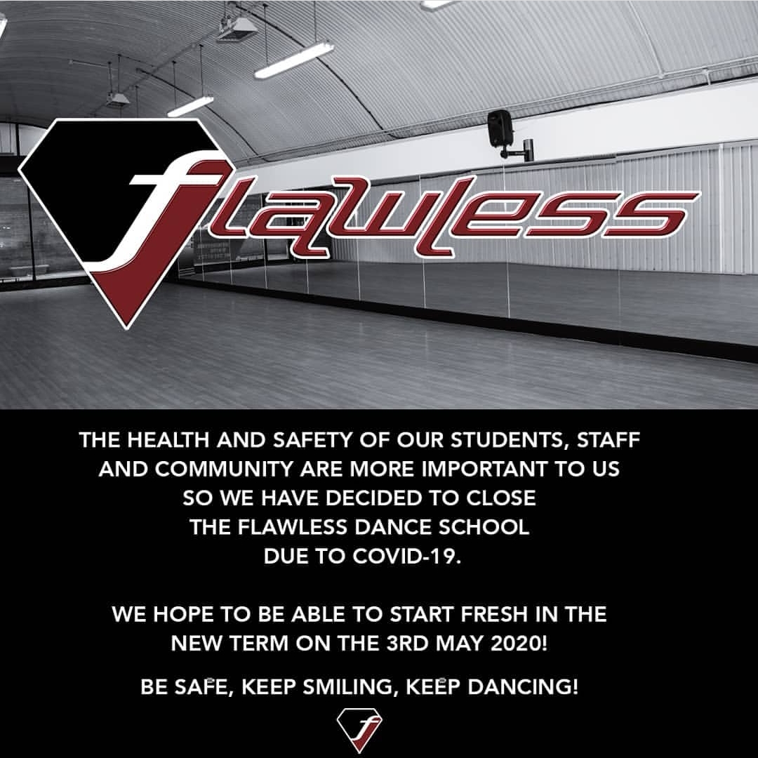 Read more about the article Flawless Dance School closed due to COVID-19
